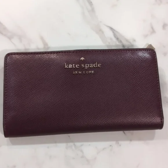 Kate Spade Mulled Wine Stacy Wallet - Picture 2 of 7